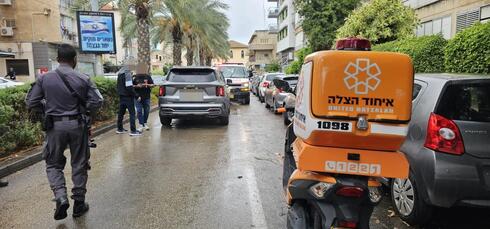 מזירת התאונה ברחוב ירושלים בראשון לציון