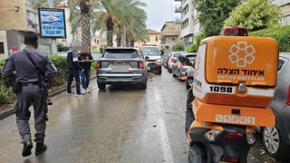 מזירת התאונה ברחוב ירושלים בראשון לציון