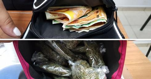 בבדיקה התגלו סמים וכסף רב | צילום: דוברות המשטרה